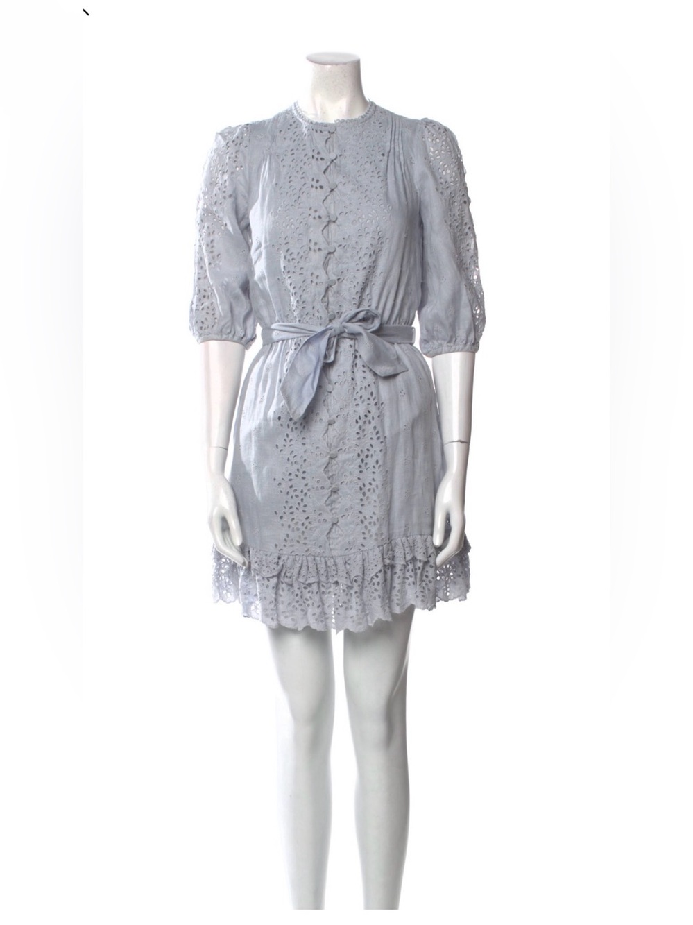 Zimmermann White Eyelet Mini Dress.
